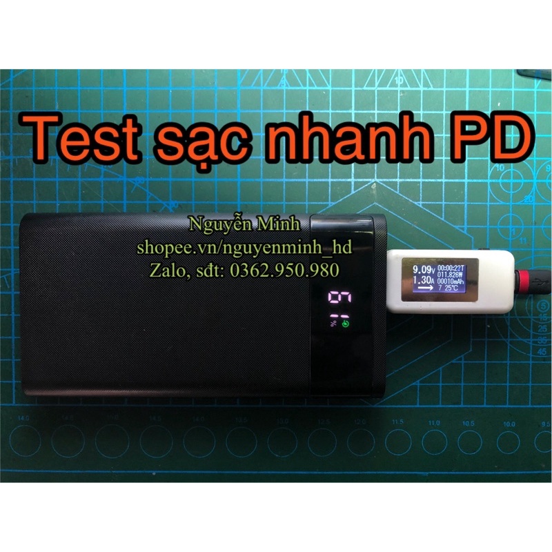 box sạc dự phòng hỗ trợ sạc nhanh QC, PD (box ko pin)