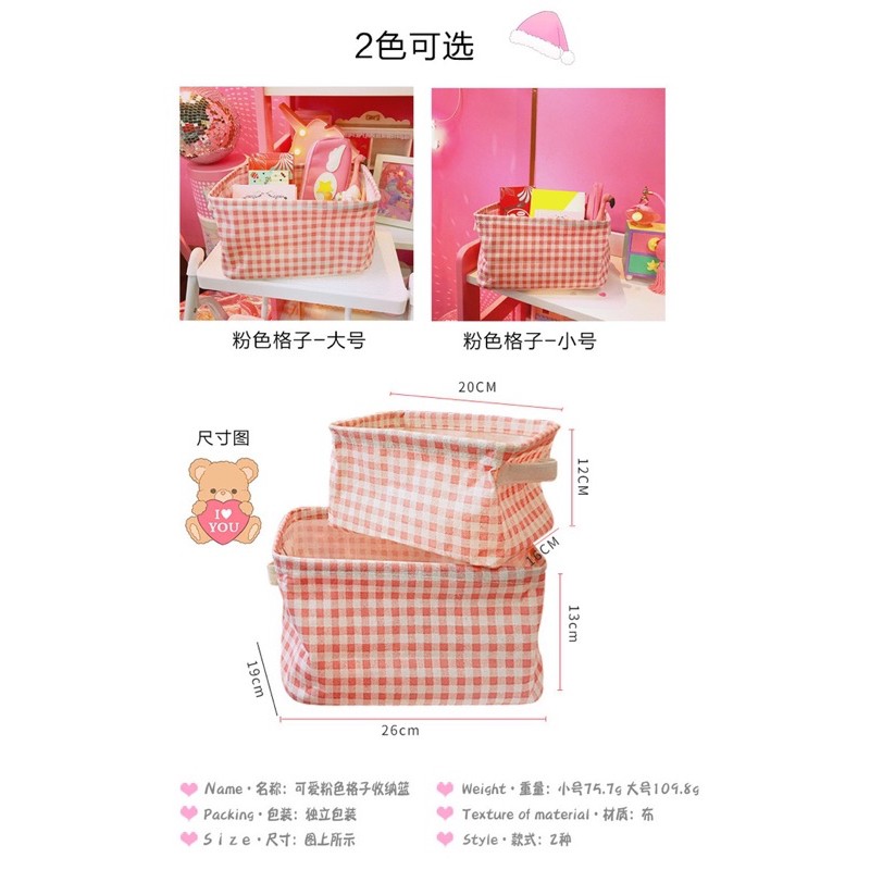 MS151 Rổ vải đựng đồ gấp gọn có quai