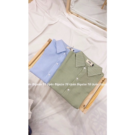 Áo Sơ Mi Kẻ Xốp Dài Tay Dáng Oversize