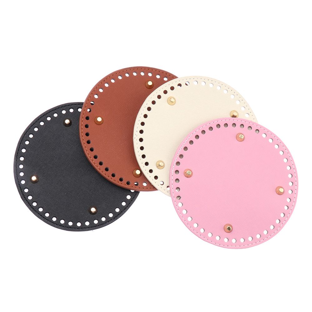 UPSTOP 1PC Women's Bag Oval Long DIY Bottom PU leather Bag Accessories Material for Knitted Bag Parts/Multicolor