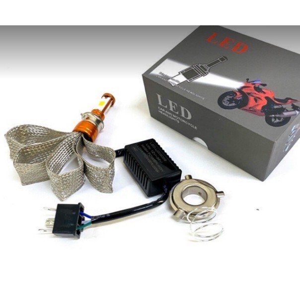 Đèn pha LED 3 tim - Đuôi nhôm tản nhiệt AC- DC. Loại 1