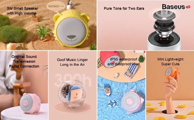 Loa Bluetooth Mini hình 12 Con Giáp siêu dễ thương Baseus Q Zodiac Wireless Mini Speaker