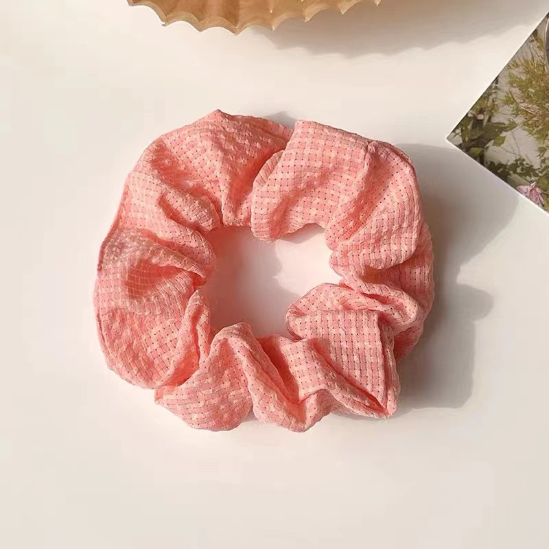 Dây Cột Tóc Vải Họa Tiết Kẻ Sọc Phong Cách Hàn Quốc Ngọt Ngào Dễ Phối Đồ DULA777