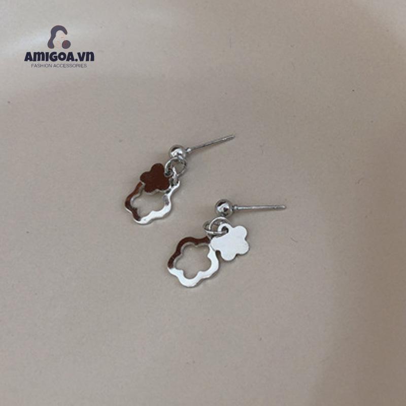 ✨✨Khuyên Tai Dạng Kẹp Hình Bông Hoa Khoét Rỗng Cho Nữ