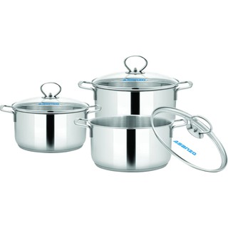 BỘ NỒI INOX 3 ĐÁY ASANZO AC777