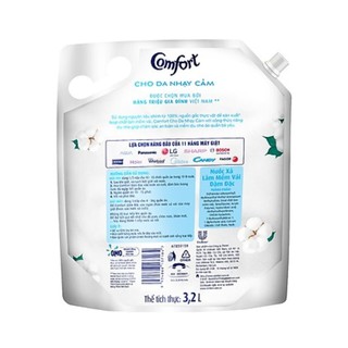 nước xả comfort 3 lít túi trắng