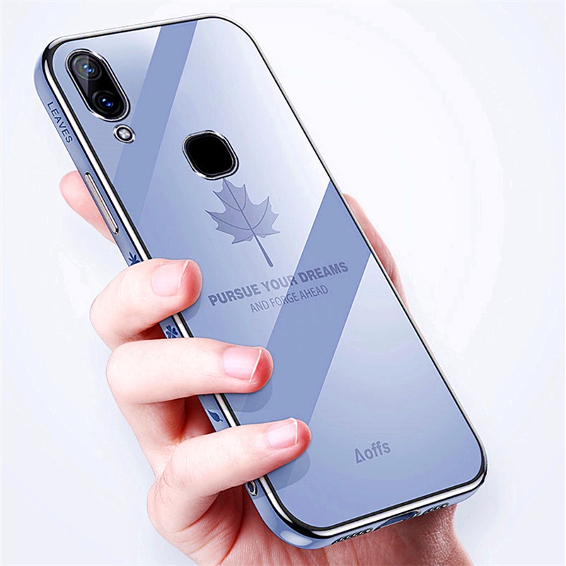 ốp lưng điện thoại mạ sang trọng tương thích với Cho VIVO V7 Plus V9 V15 Pro V17 V11 V11Pro Vỏ silicon mềm TPU có dây buộc case
