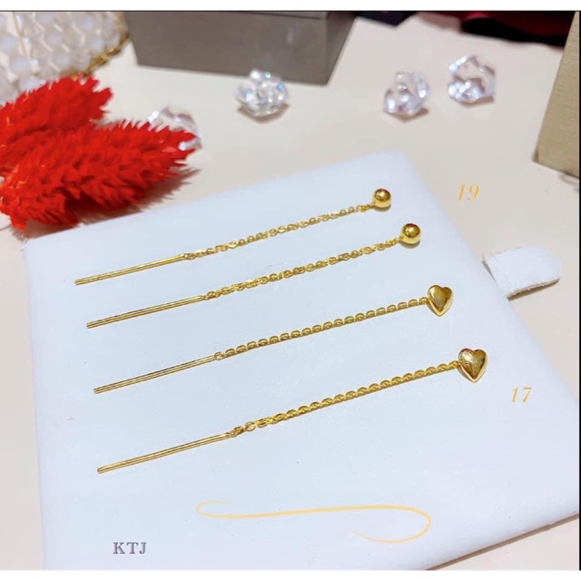 Bông tai tua dài vàng 10kara mẫu mới