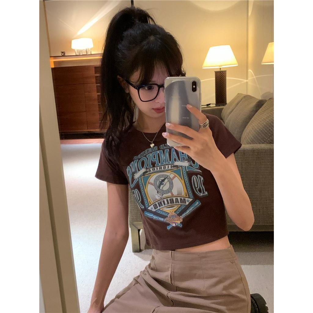 Áo Thun Dáng Ôm In Chữ Thời Trang Mùa Hè 64017