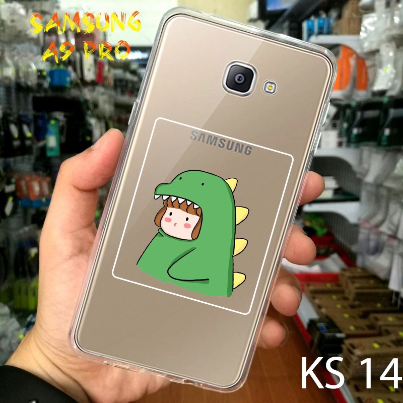 Ốp lưng điện thoai SamSung A9 Pro in hình tự chọn Kute Dino siêu đẹp, độc, lạ - KingStoreHN