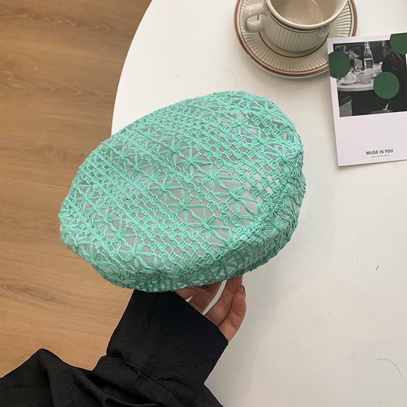 Mũ Beret Ren Mỏng Thoáng Khí Thời Trang Mùa Hè Cho Nữ