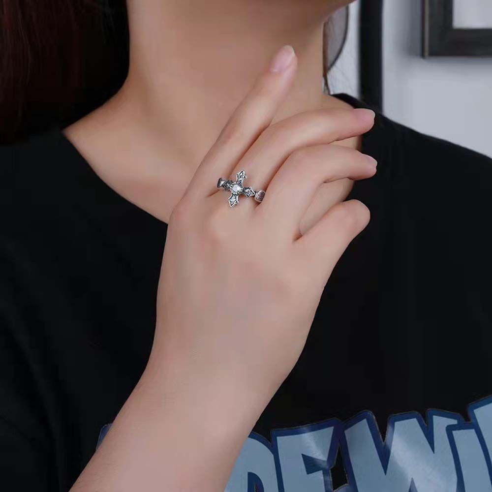 Nhẫn Hở Đính Đá Zircon Cổ Điển Cá Tính Cho Bạn Gái