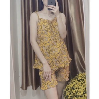 Bộ 2 dây nữ hoa nhí, lanh lụa, mát mẻ, trẻ đẹp hiệu Cizi.shop