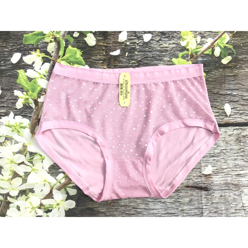 Quần cotton Big Size phối lưới chấm bi trước - siêu ưng | BigBuy360 - bigbuy360.vn