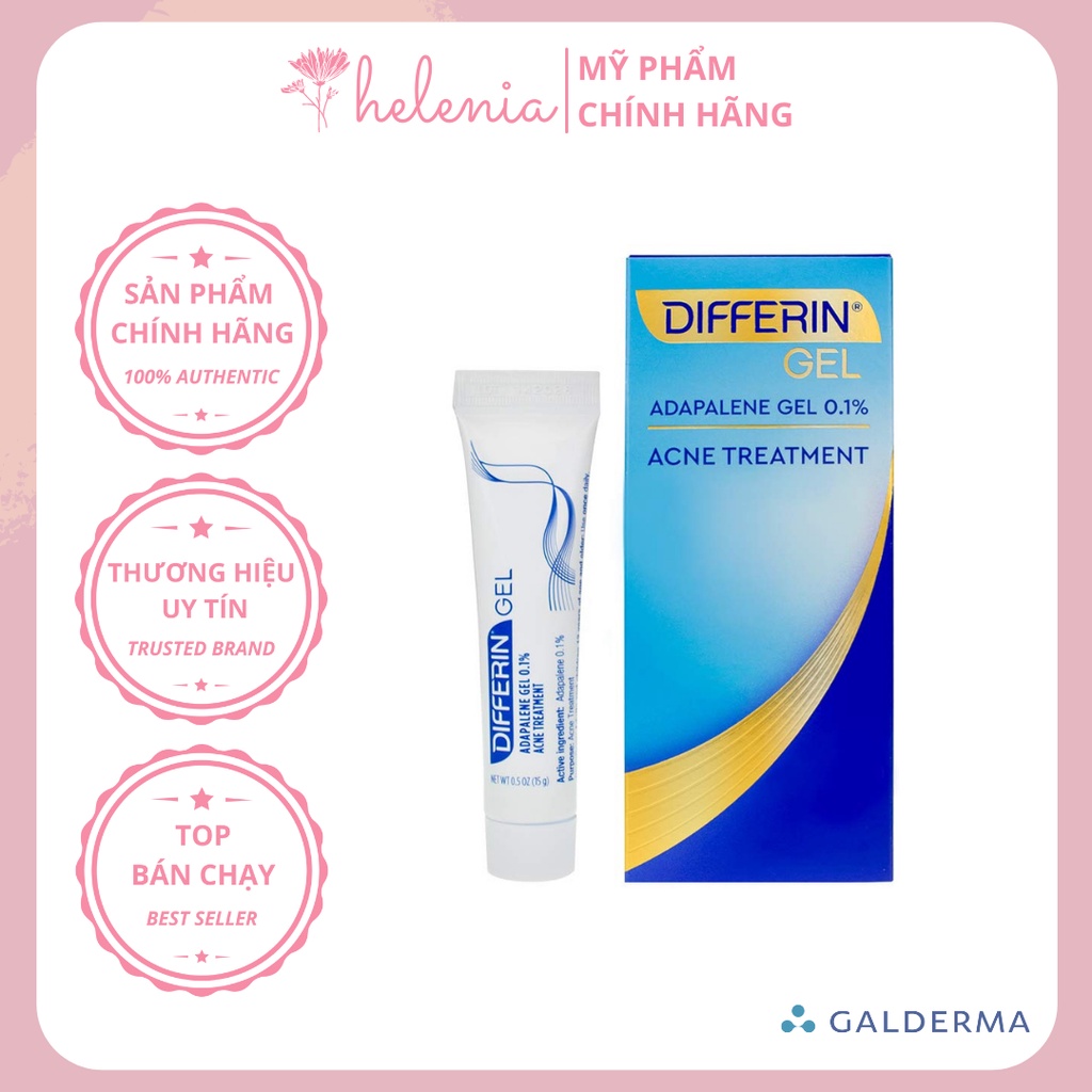 Kem mụn Differin Adapalene Gel 0.1% 15g