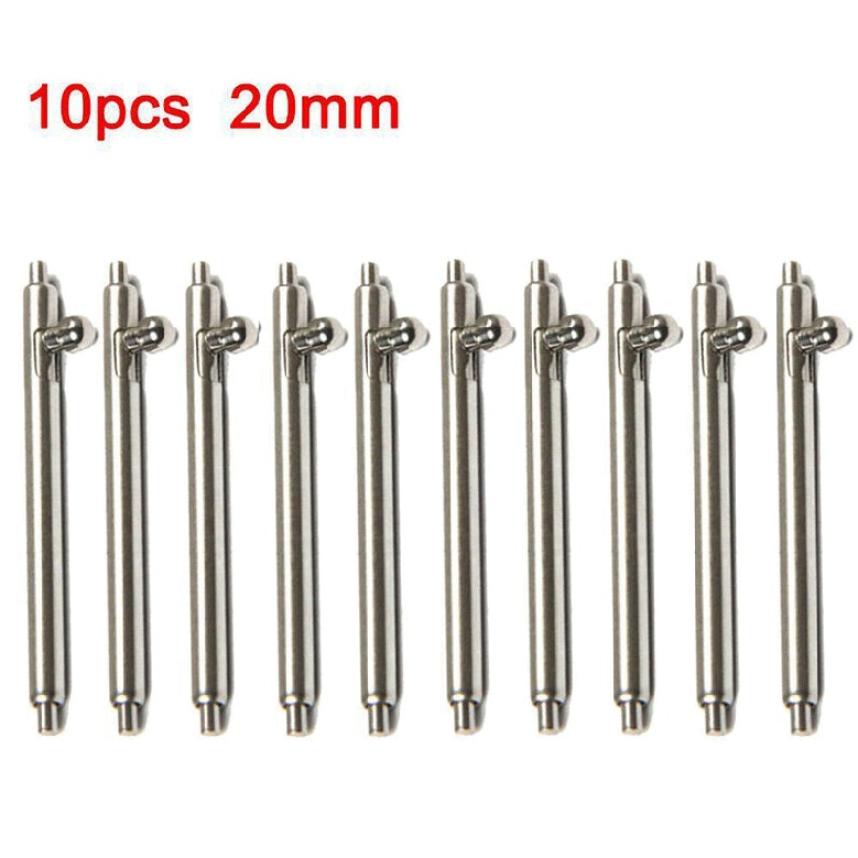 Uieepgp Quick Release Watch Strap Spring Bars Pins 10x 16/18/20/22/24mm Repair Tool