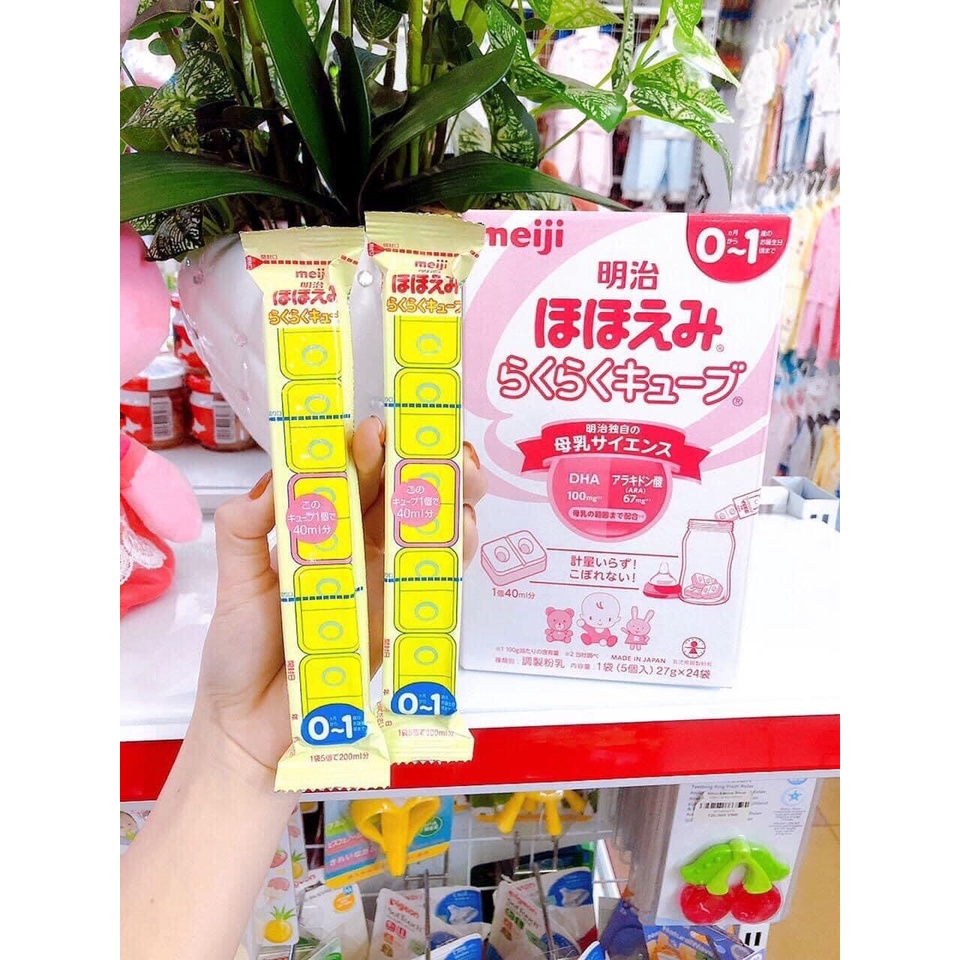 Sữa Meiji Hàng Nội Địa Nhật Bản Dạng Thanh Dành Cho Trẻ Từ 0-1,1-3 tuổi (tách lẻ)