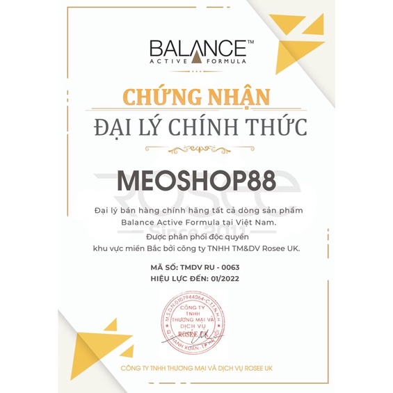 Tinh chất Balance chính hãng đủ loại