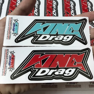 Tem logo lẻ King Drag xanh đỏ--- 12k mot cặp như hình
