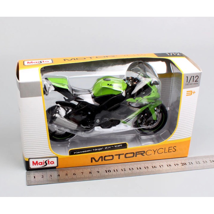 MÔ HÌNH XE MOTO Siêu xe KAWASAKI ZX-10R - MAISTO tỷ lệ 1:12