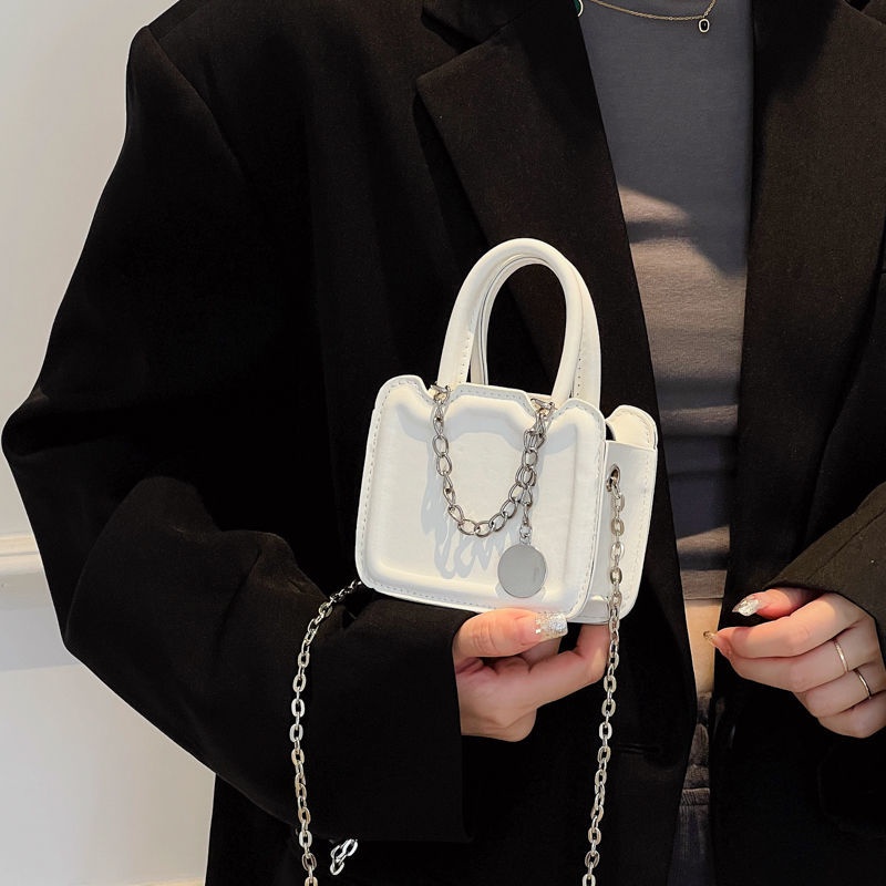 Túi hộp vuông dây xích túi xách đeo chéo mini thời trang túi đựng son