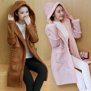 Áo khoác da lộn lông cừu QC