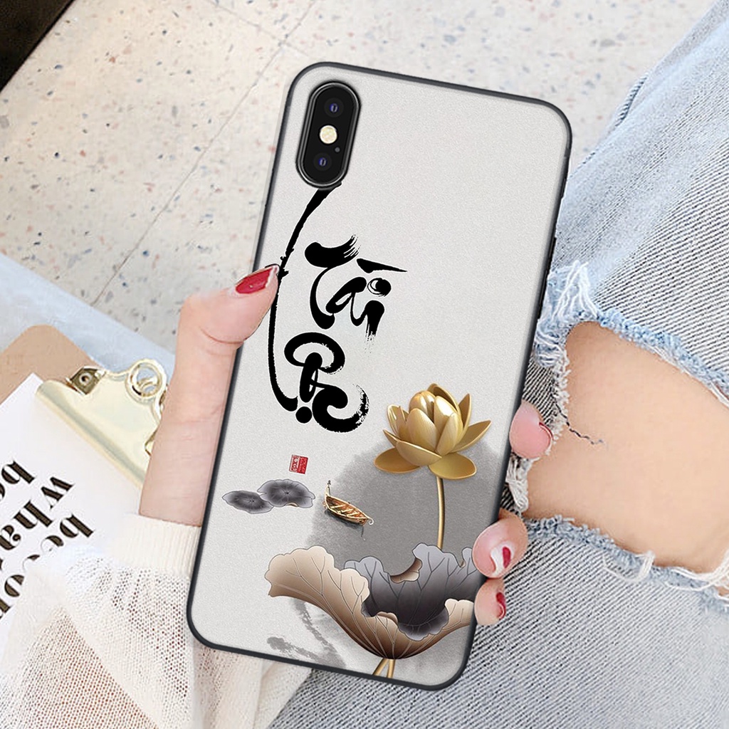 Ốp lưng iphone X / XS / XS MAX in hình chữ tài chữ lộc, Cha Mẹ, bình an SIÊU ĐẸP