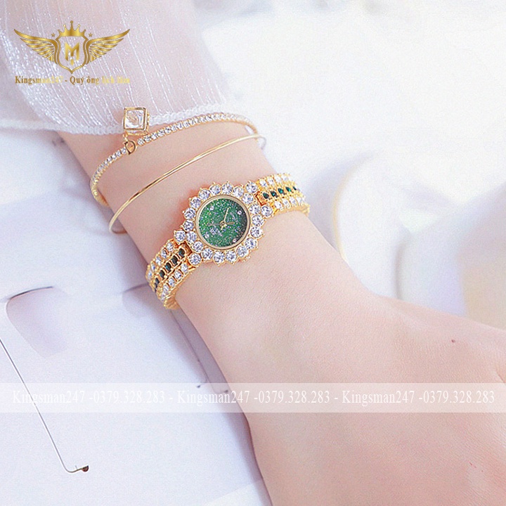 Đồng hồ nữ chính hãng Bee Sister đính đá đẹp cao cấp, mặt tròn nhỏ xinh xắn, thời trang hiện đại [Tặng bông tai] | BigBuy360 - bigbuy360.vn