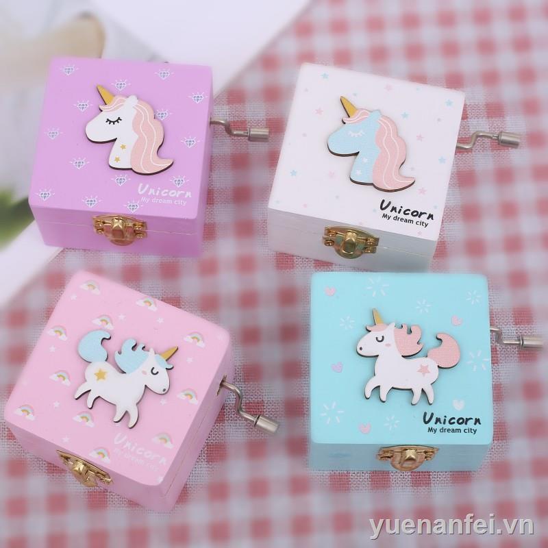 Hộp âm nhạc quay tay Unicorn Tính cách sáng tạo Đặc điểm tính cách Sinh viên Nữ sinh Quà tặng sinh nhật Hộp âm nhạc nhỏ Chuông cầm tay