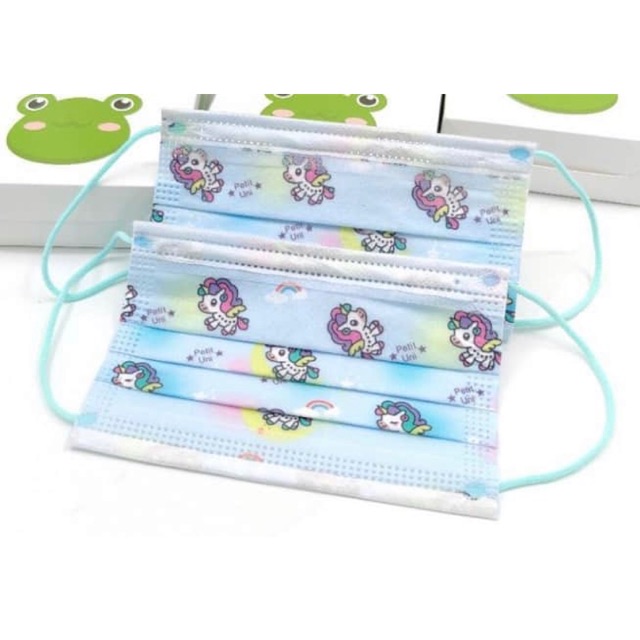 Lốc khẩu trang cái hình Unicoin,khủng long,gấu trúc cho bé