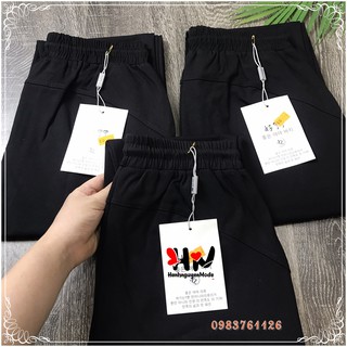 Ảnh thật] Quần joggers đen trơn cao cấp