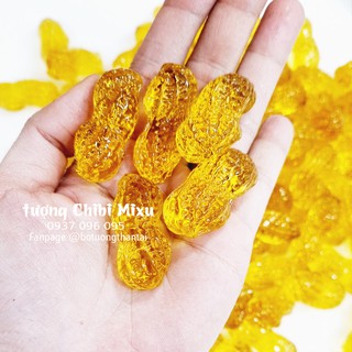 Hạt Đậu vàng Thần Tài phong thủy lưu ly chiêu Tài nạp Lộc 4.5cm