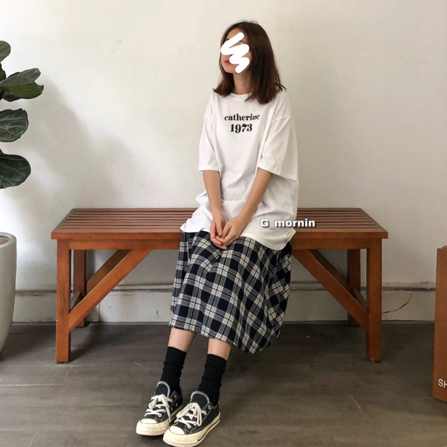 [Mã FATHANG5 giảm 10K đơn 50K] Chân váy kẻ caro 004 (2 màu)