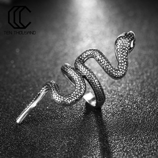 Nhẫn hình mãng xà phong cách punk dành cho nam