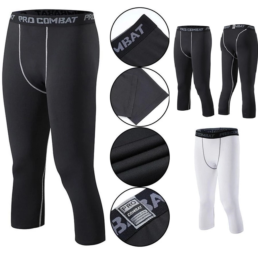 Quần Legging Lửng 3 / 4 Tập Thể Thao Cho Nam