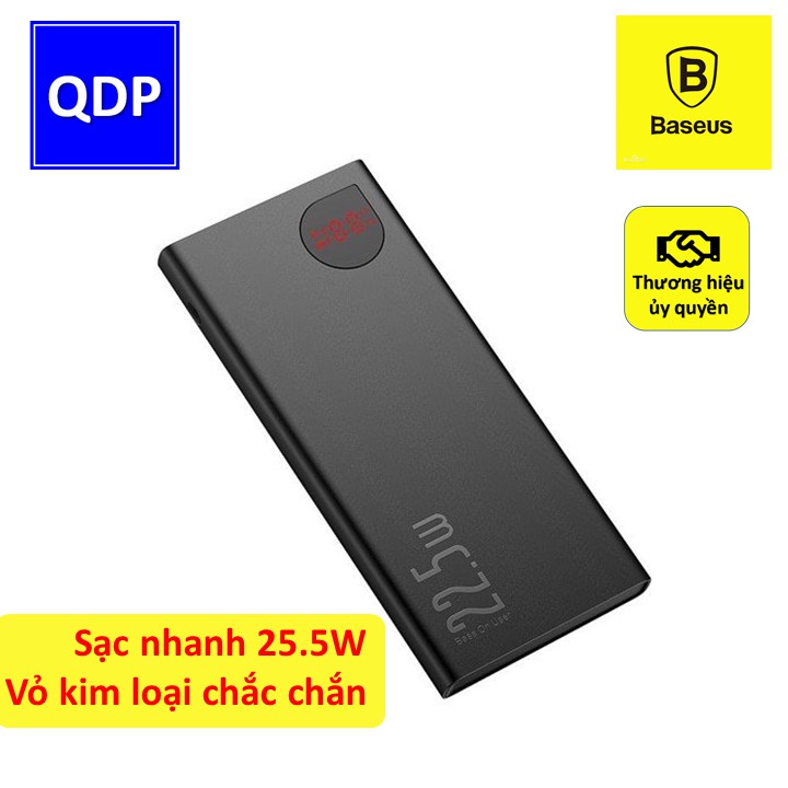 Pin dự phòng sạc nhanh 22.5W Baseus Adaman Metal Digital Display 10,000mAh (22.5W, PD/ Quick charge Power Bank)