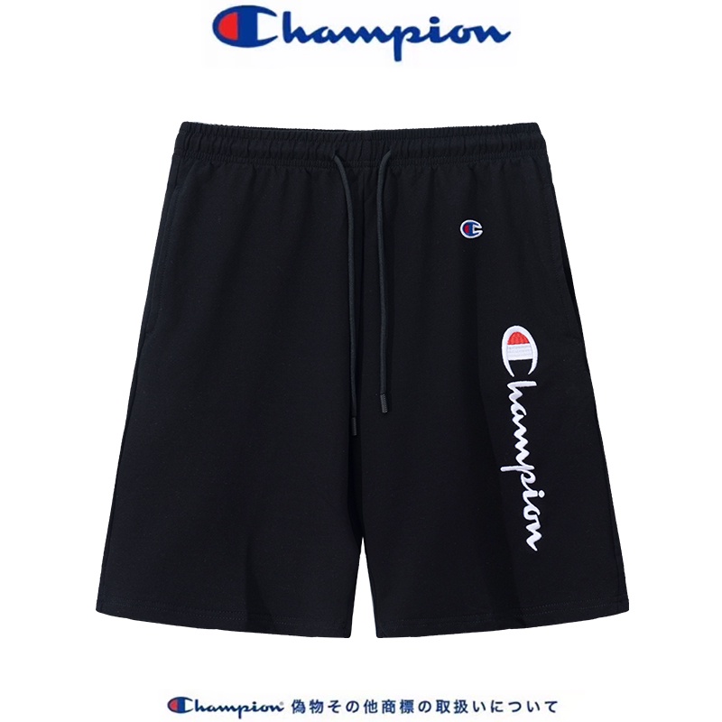 Quần Short Thể Thao Cotton Mỏng Dáng Rộng In Chữ Champion Phong Cách Nhật Bản Cho Nam Và Nữ