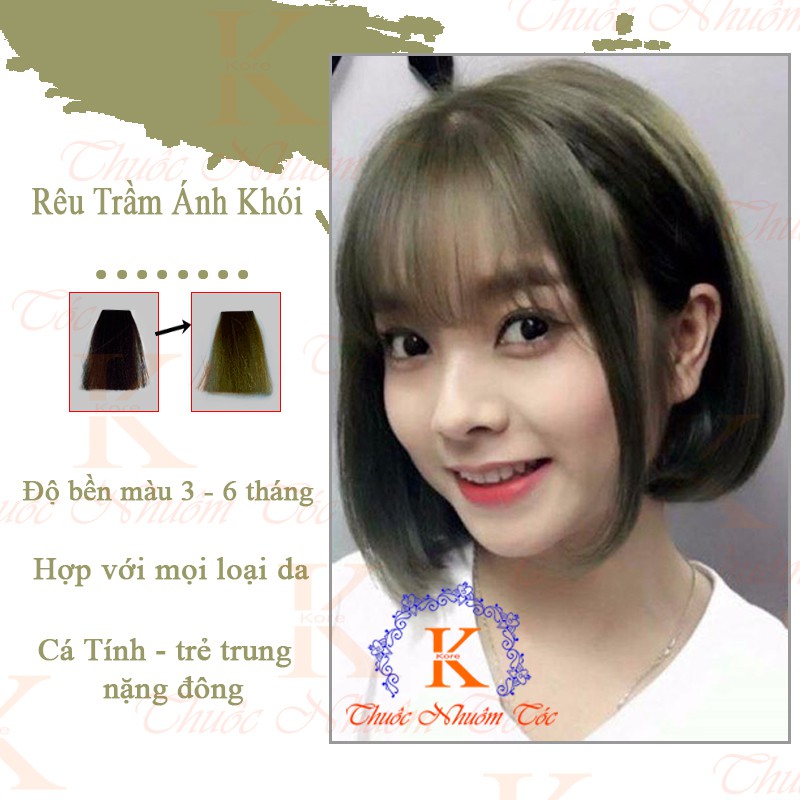 (KHÔNG TẨY) Thuốc nhuộm tóc RÊU KHÓI TRẦM Chenglovehairs, Chengloveshair, Chengloveshairs, Chenglovehair