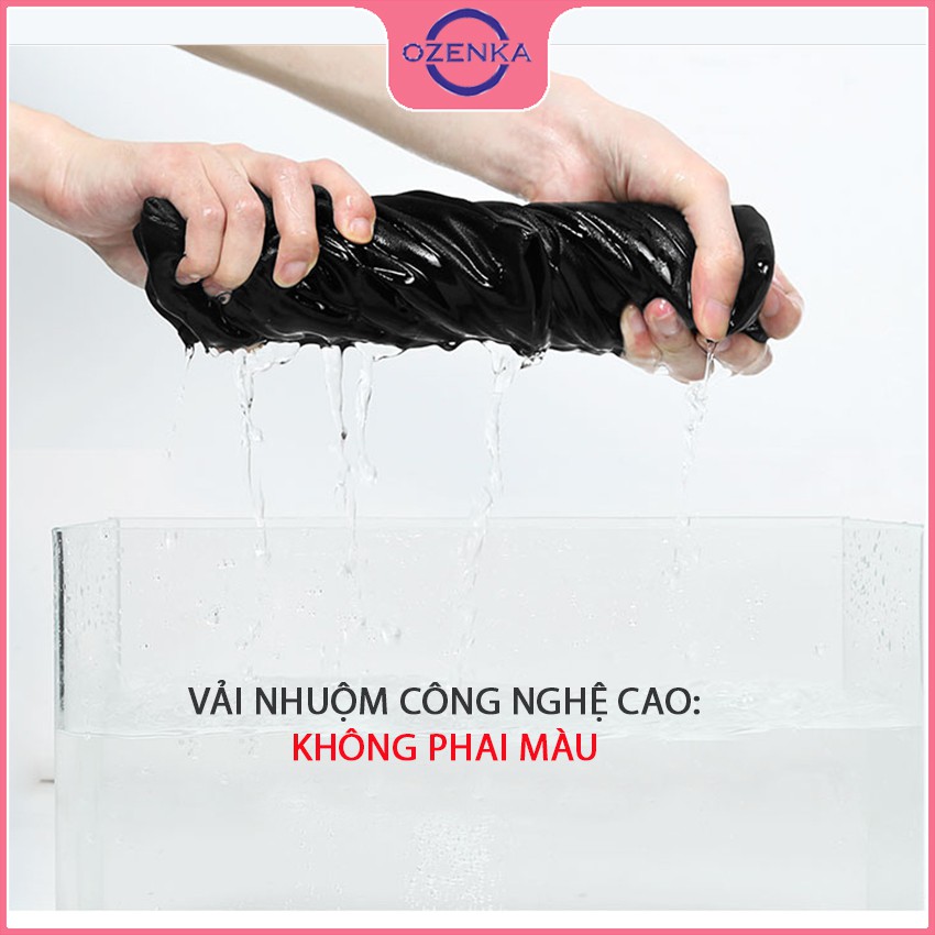 Quần dài ống rộng suông nữ cạp cao OZENKA , quần tây lưng cao vải dầy không nhăn siêu mát 2 màu đen be