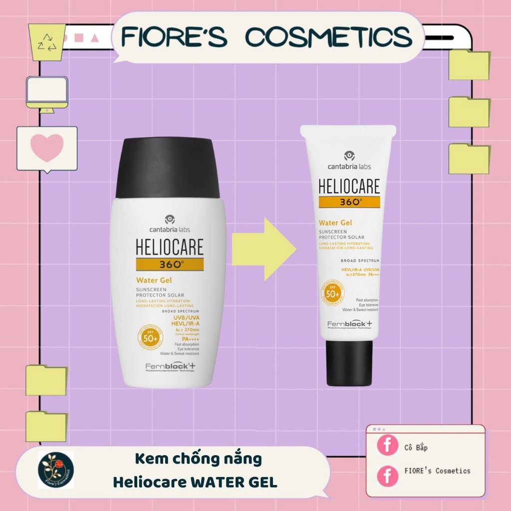 Kem chống nắng Heliocare 360 Water Gel Spf50+ 50ml