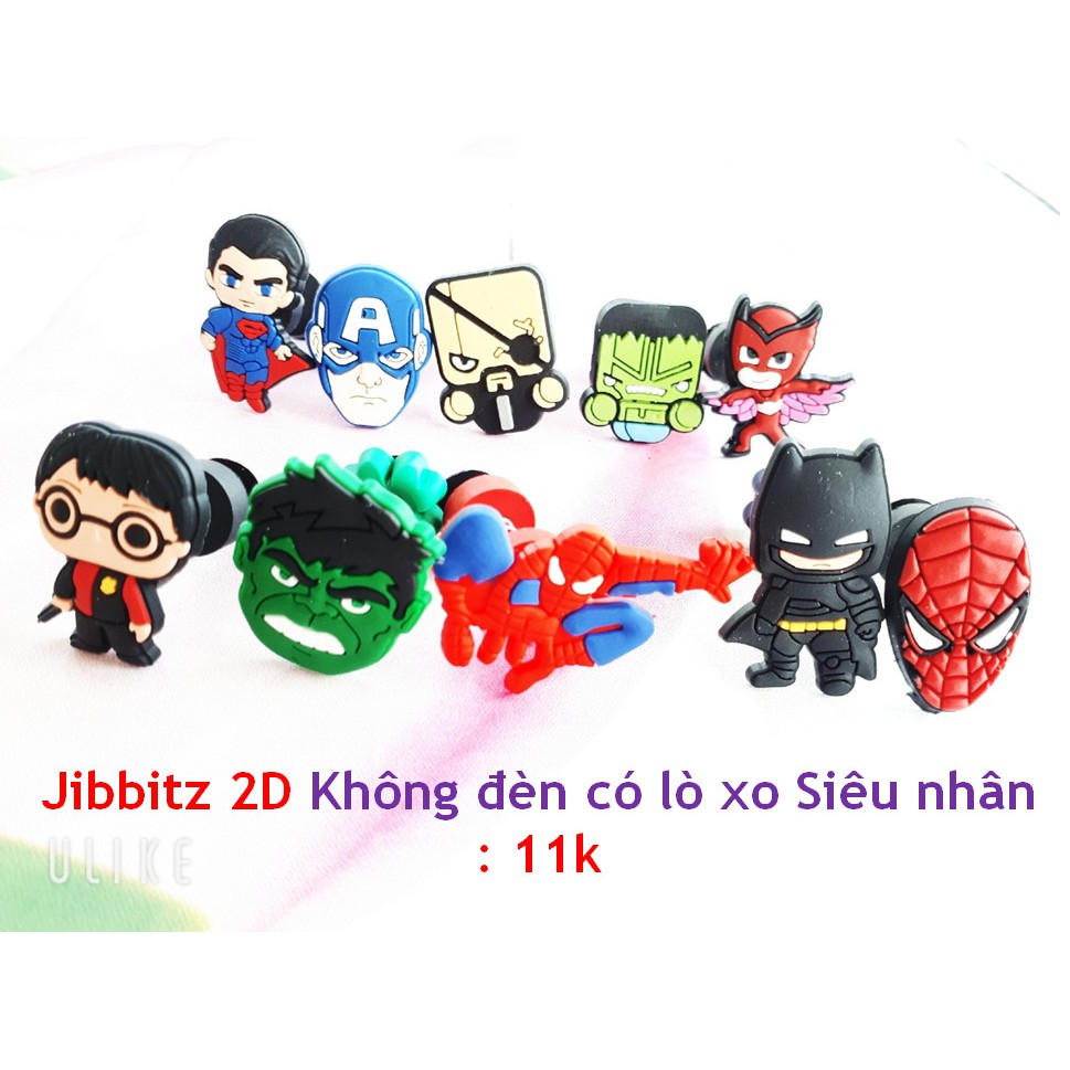 Jibbitz-icon-charm-sticker cài dép Siêu nhân