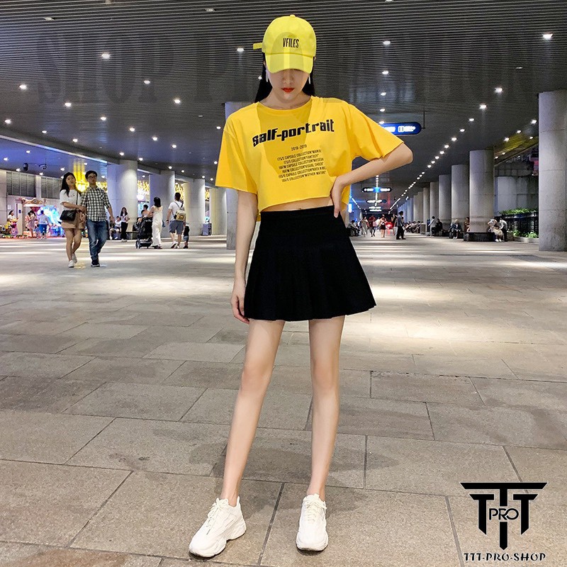 Áo croptop thun nữ Salf Portrair cực cool Hàn Quốc, áo thun nữ TTT-PRO SHOP