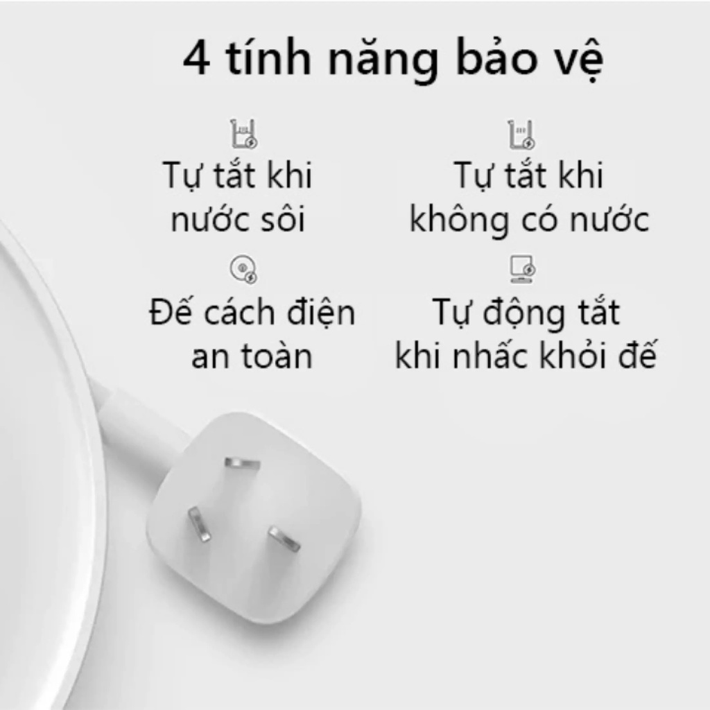 Ấm Đun Nước Siêu Tốc Xiaomi 1A-Ấm Nước Giữ Nhiệt-Đun Siêu Nhanh-Bảo Hành 12 Tháng