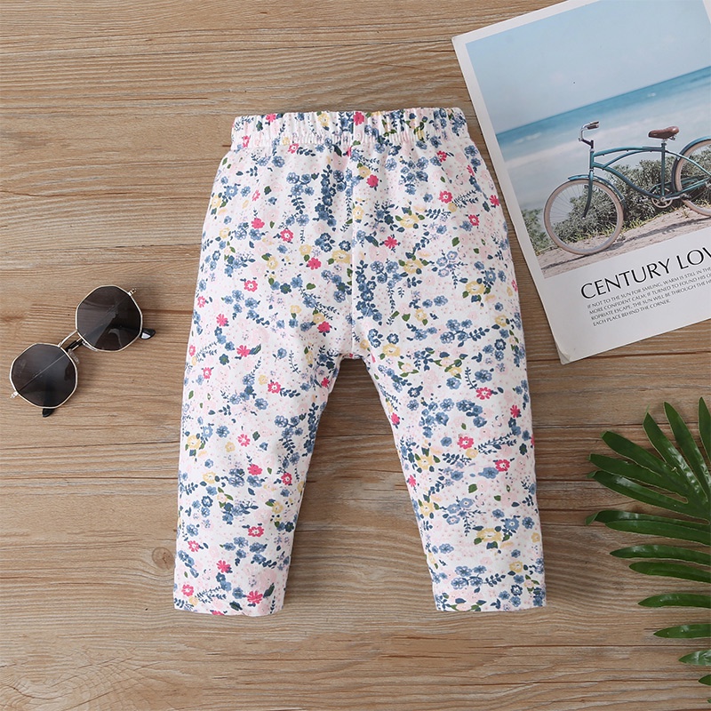 Combo bộ đồ bé gái 3-24 tháng tay ngắn Cotton hoạt hình dài tay bodysuit liền thân quần dài set mùa hè thời trang cho bé trẻ em sơ sinh