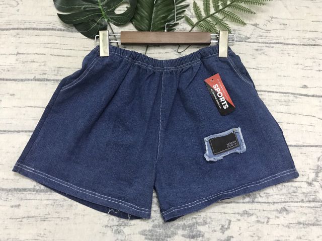 Quần đùi JEAN nữ cao cấp lưng thung ống rộng jean có độ co giãn dày dặn (Có ảnh và clip thật) | BigBuy360 - bigbuy360.vn