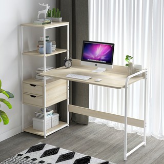 Bàn làm việc liền kệ có giá sách và ngăn kéo cao cấp