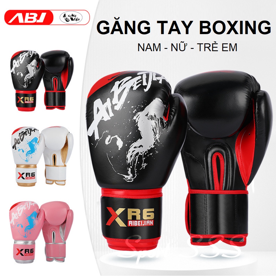 Găng tay Boxing - Võ thuật - Đấm bốc ABJ chuyên nghiệp - phong trào Nam - Nữ - Trẻ Em cao cấp nhiều phiên bản