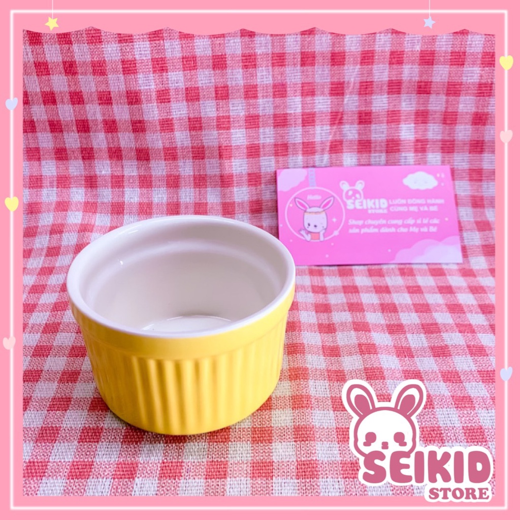 Bát Ăn Dặm Gốm Sứ Ramenkin Không Nắp 130ml Seikid Store