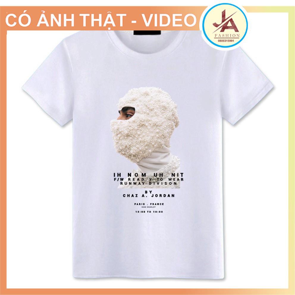Áo Thun Nam In nổi hình Ih Nom UhNit Face Mask Black bịt mặt ,Áo Phông  Nam Nữ Cổ Tròn Tay Ngắn Siêu hót