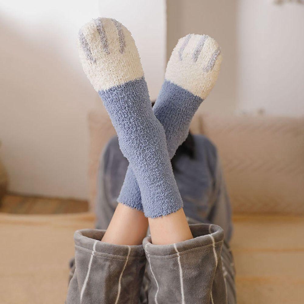 Mocho Đôi Vớ Giữ Ấm Mềm Mại Họa Tiết Kẻ Sọc Ngọt Ngào Dành Cho Nữ